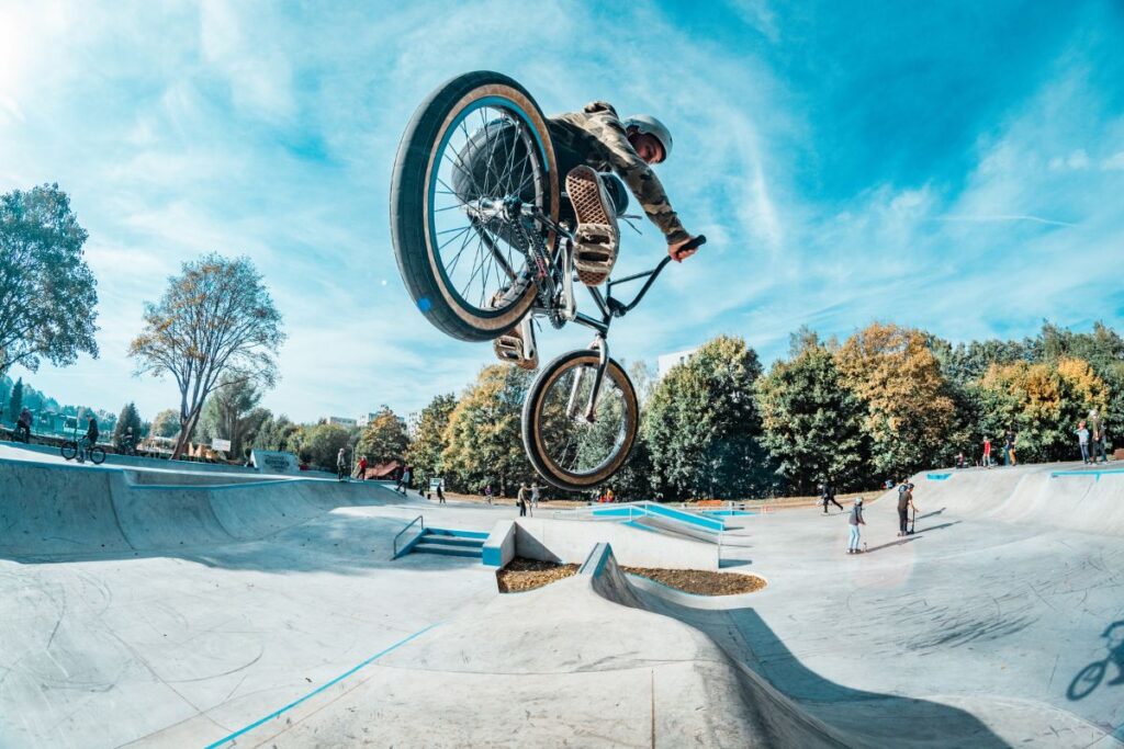 BMX park riding