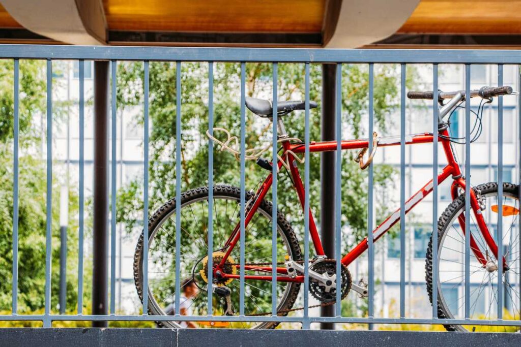 how to lock a bike without a rack
