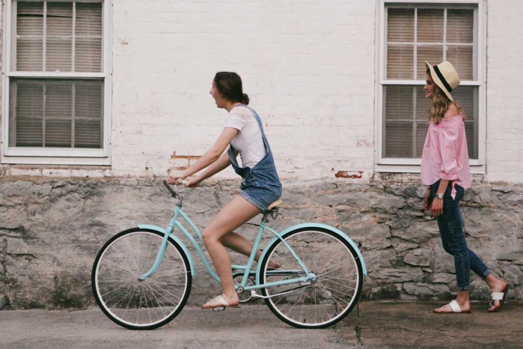 biking in sandals